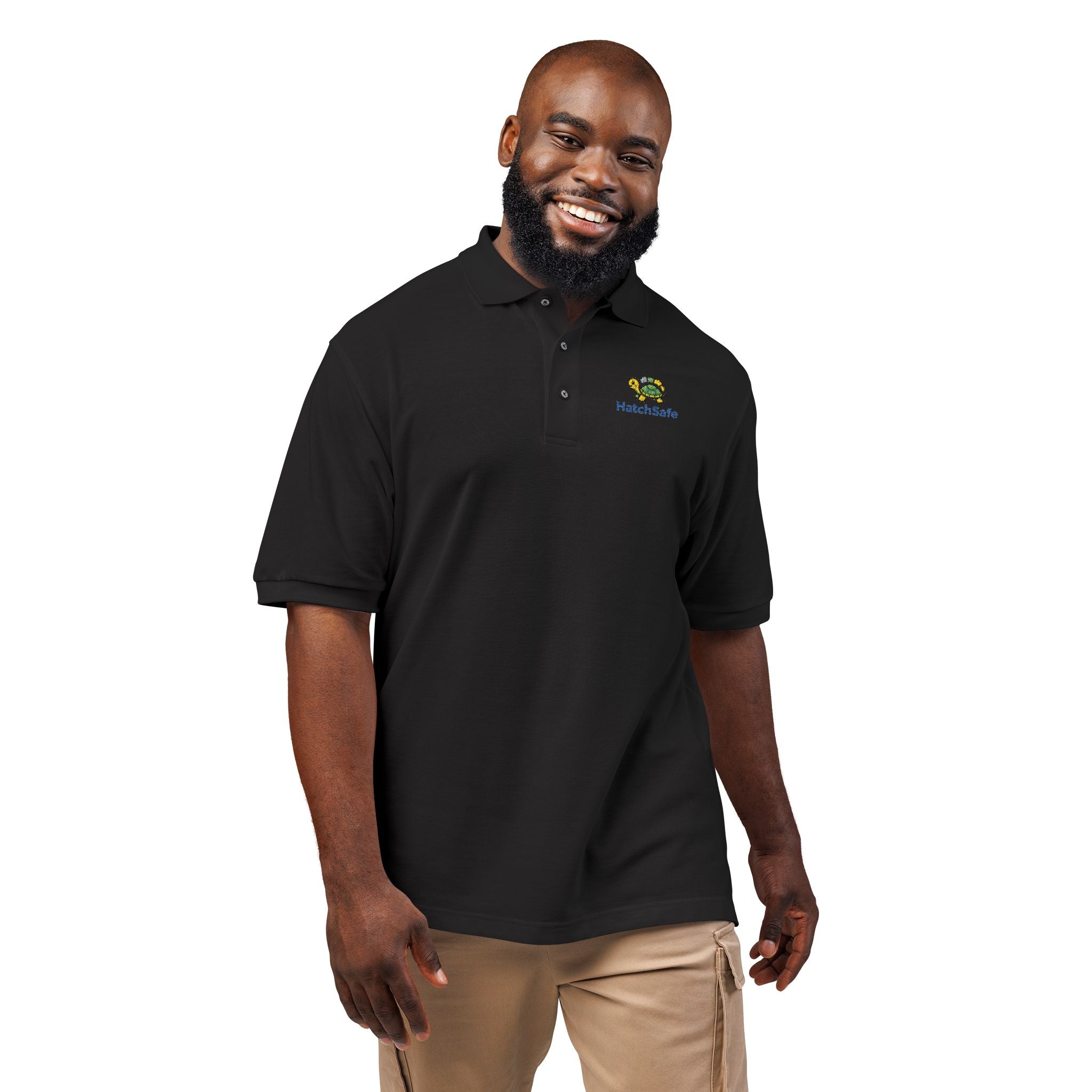 Embroidered Unisex Turtle Polo Shirt