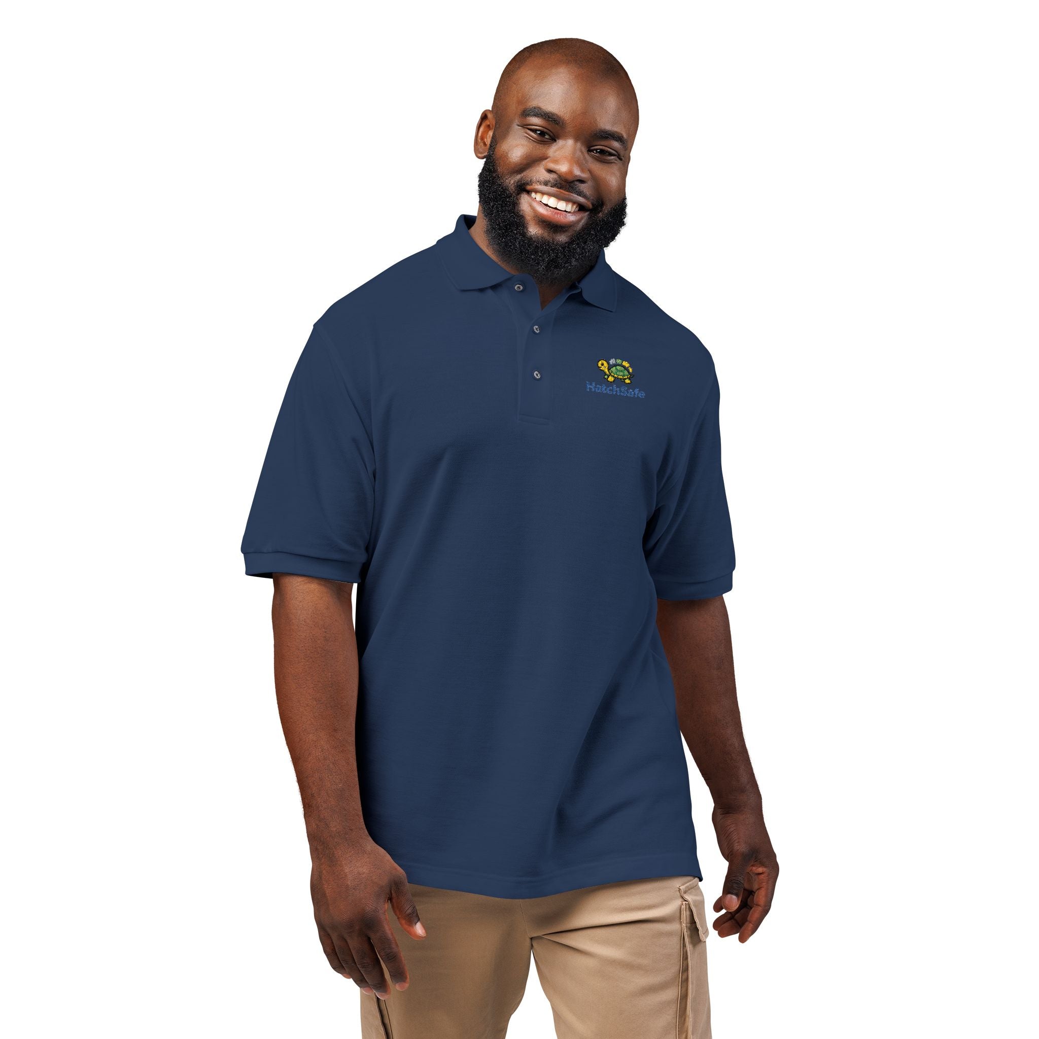 Embroidered Unisex Turtle Polo Shirt