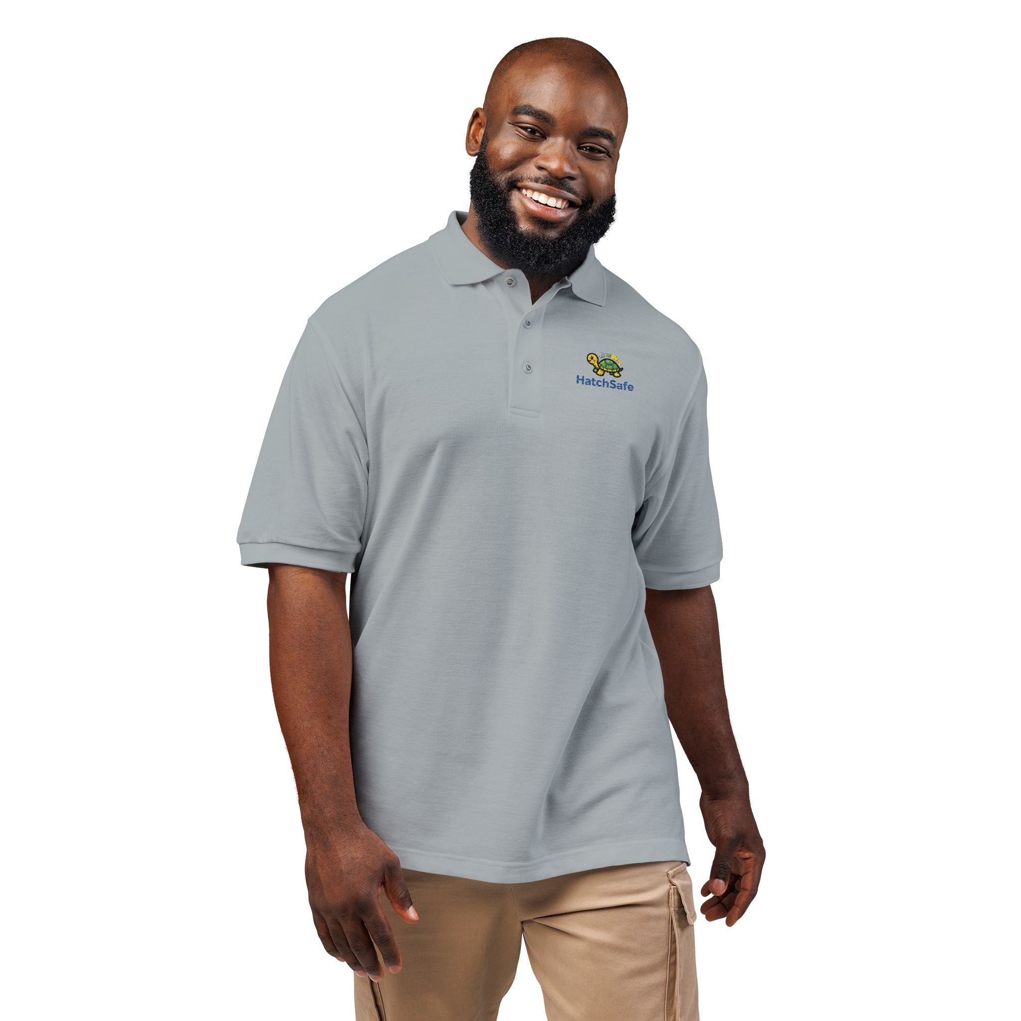 Embroidered Unisex Turtle Polo Shirt