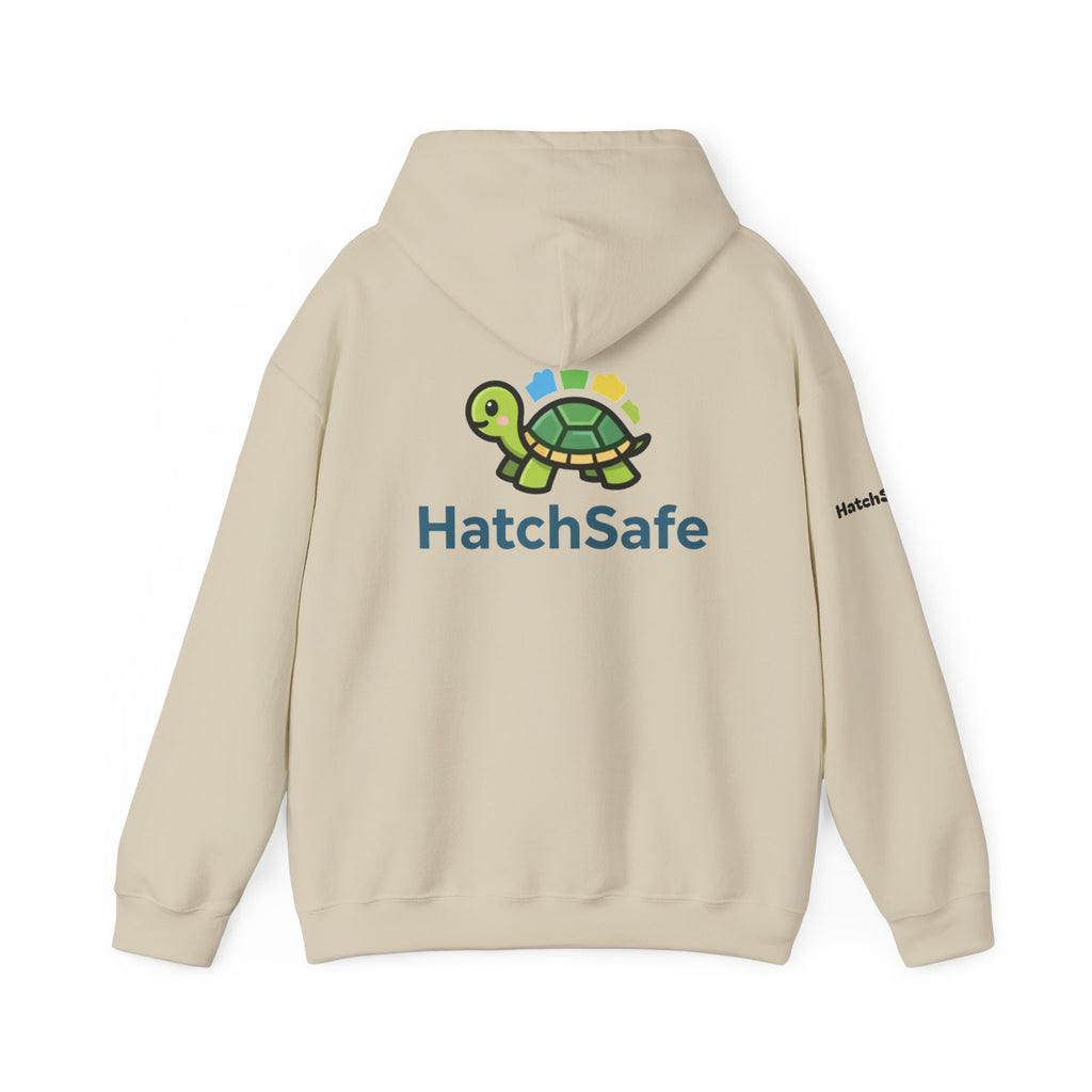 "Saving Turtles Was Never So Comfy" Cotton Blend Hooded Sweatshirt