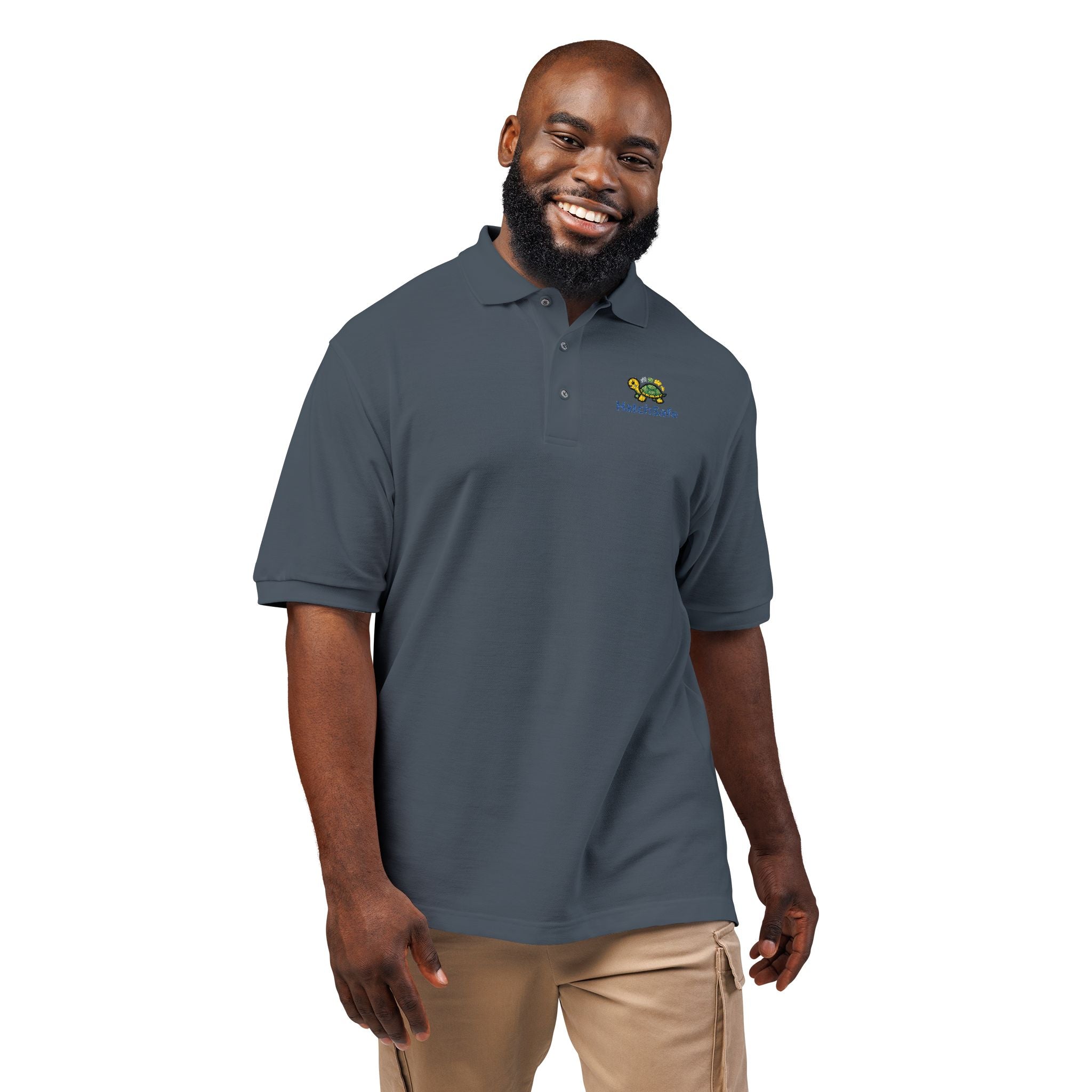 Embroidered Unisex Turtle Polo Shirt