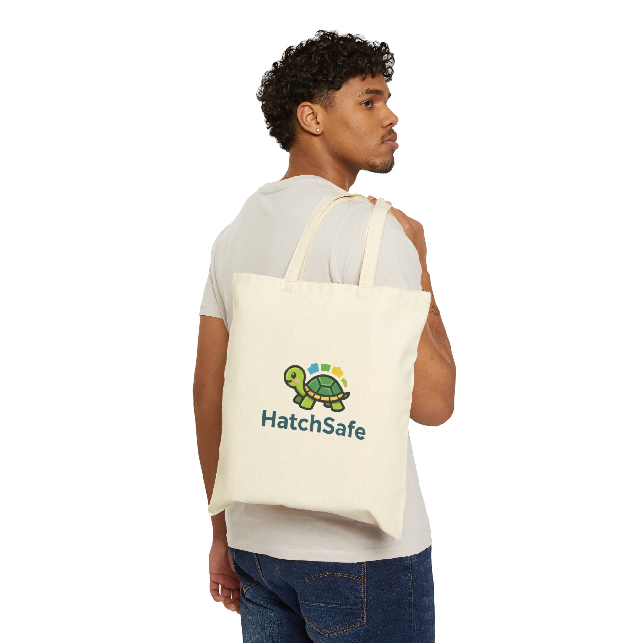 "Saving Turtles Was Never So Easy" Cotton Canvas Tote Bag